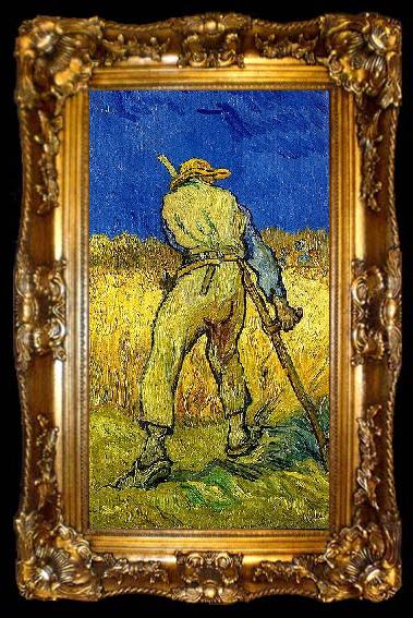 framed  Vincent Van Gogh Reaper, ta009-2